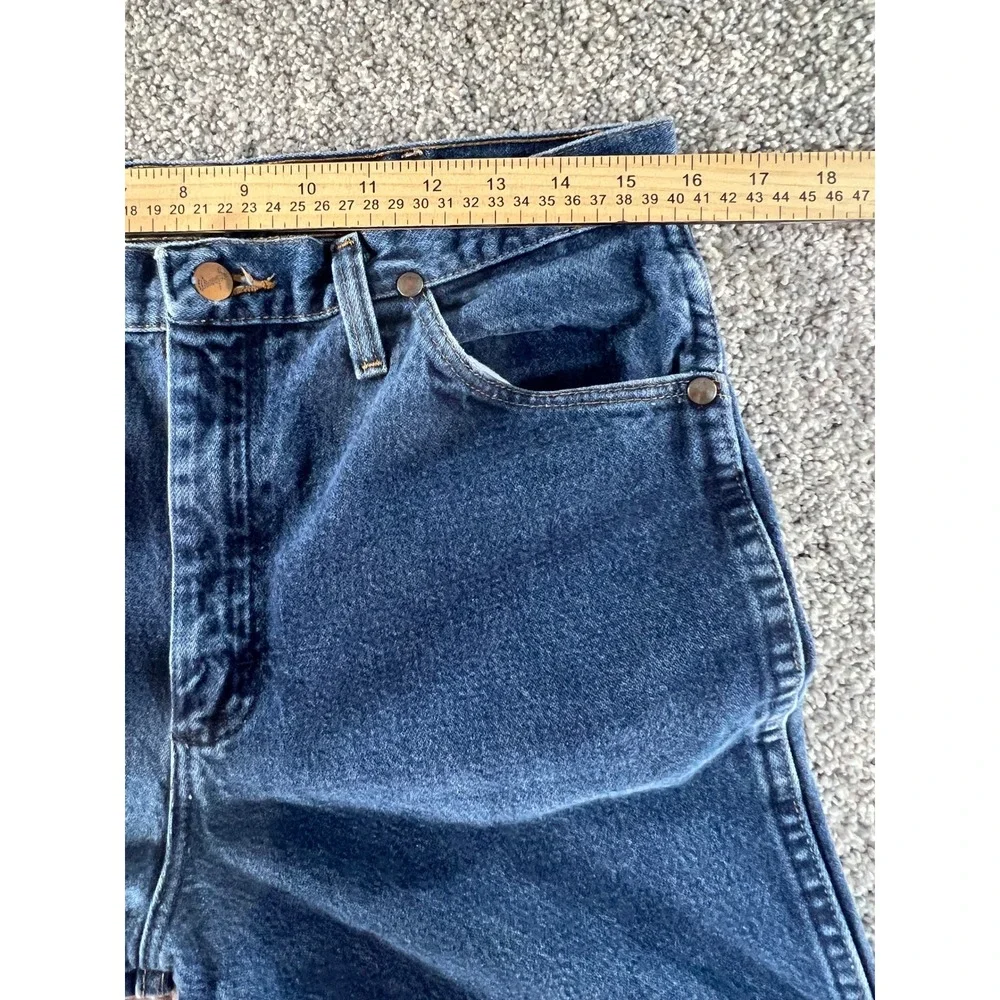 Vintage Wrangler 936DSD Slim Fit Cowboy Cut Jeans Mens 32x29 Dark Wash Indigo